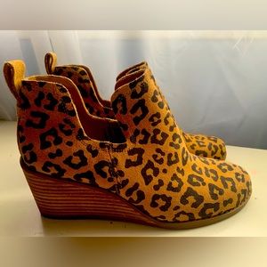 Kallie Leopard Suede Wedge Boots